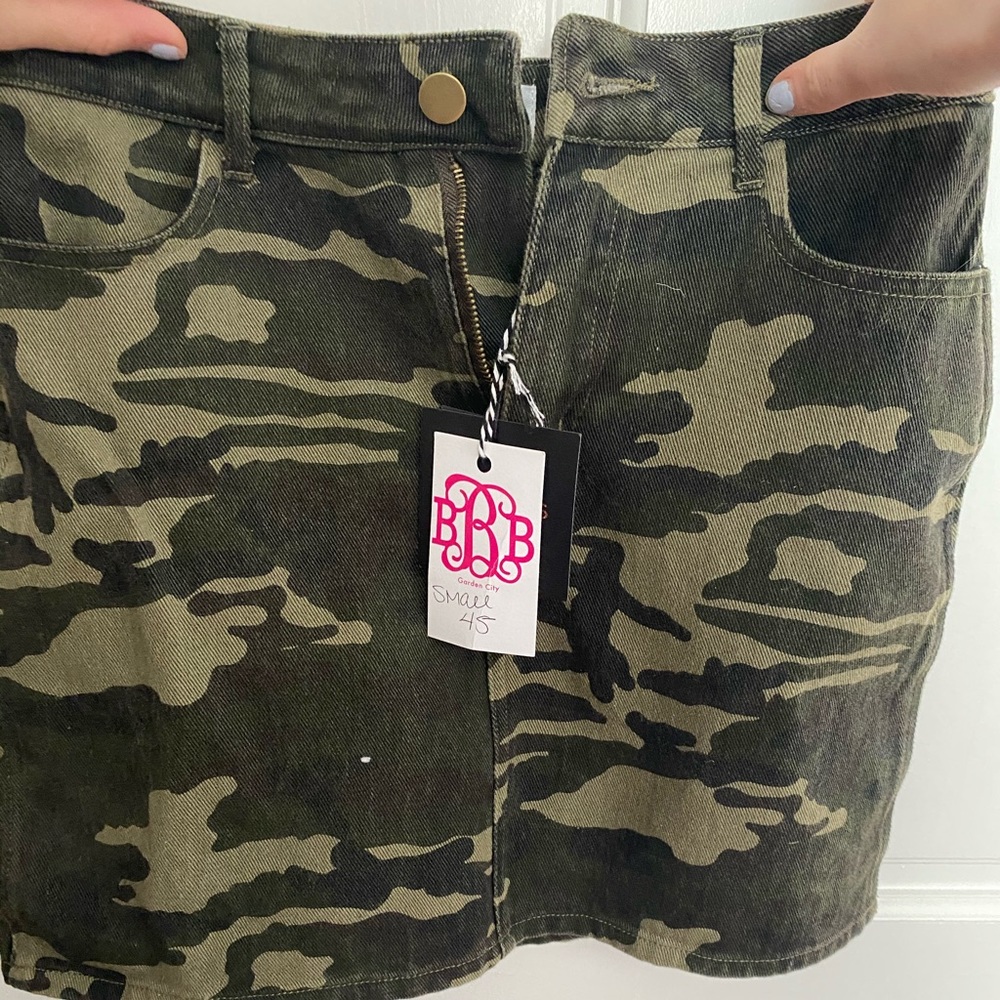 Brand New Camo Denim Skirt!